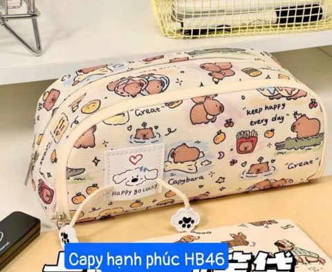 hộp bút vải capybara
